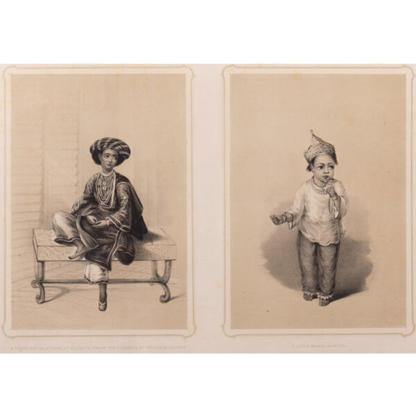 A YOUNG NATIVE OF RANK AT CALCUTTA ONE OF THE STUDENT OF HINDU COLLEGE AND A LITTLE MUSELMAN GIRL